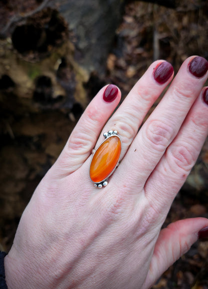 Carnelian Dot Ring