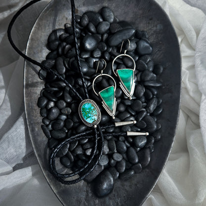 Malachite Statement Hoops