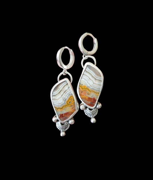 Lace Agate Dangles